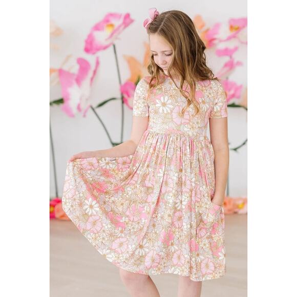 Mila & Rose WHAT'S UP BUTTERCUP S/S POCKET TWIRL DRESS‎ NWT 3T - Picture 1 of 4